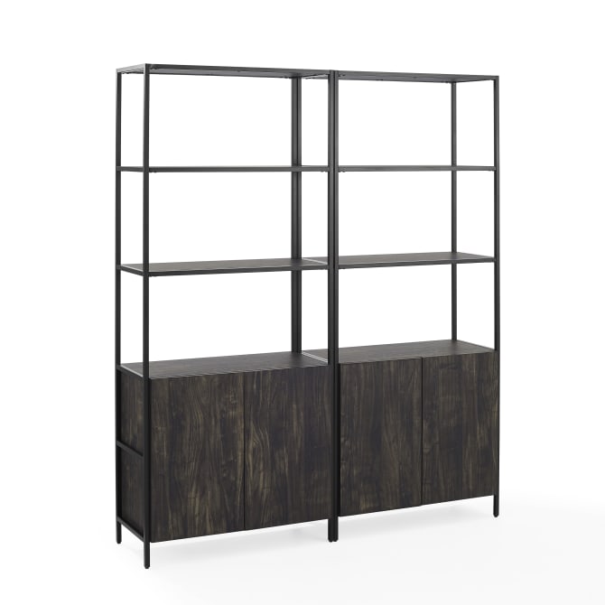 Dropping Crosley Jacobsen 68 Inch 2pc Etagere Set Brown-Ash - KF13090BR - The Home Selection
