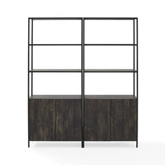 Dropping Crosley Jacobsen 68 Inch 2pc Etagere Set Brown-Ash - KF13090BR - The Home Selection