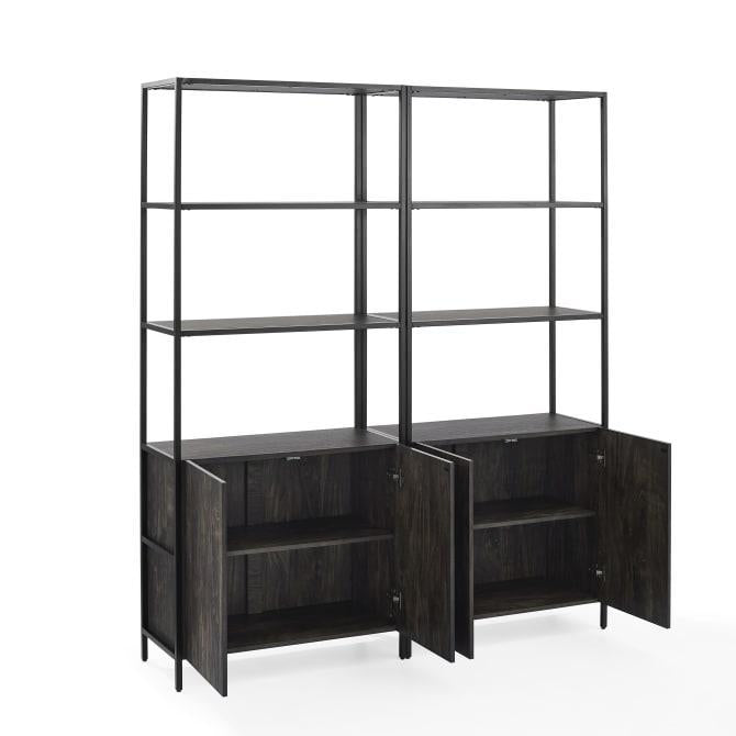 Dropping Crosley Jacobsen 68 Inch 2pc Etagere Set Brown-Ash - KF13090BR - The Home Selection