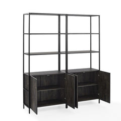 Dropping Crosley Jacobsen 68 Inch 2pc Etagere Set Brown-Ash - KF13090BR - The Home Selection
