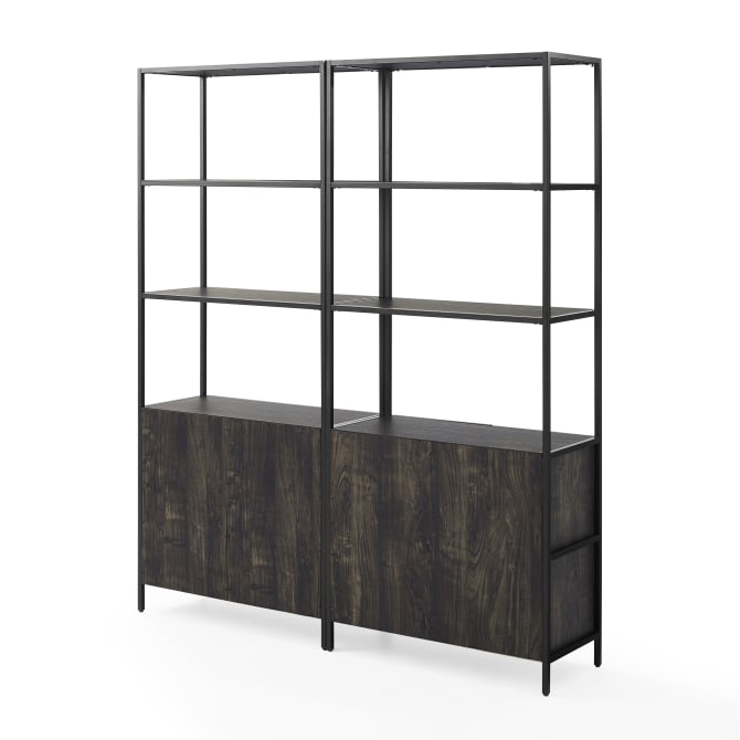 Dropping Crosley Jacobsen 68 Inch 2pc Etagere Set Brown-Ash - KF13090BR - The Home Selection