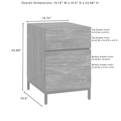 Dropping Crosley Jacobsen File Cabinet Brown-Ash - CF1320-BR - The Home Selection