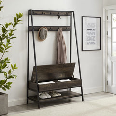 Dropping Crosley Jacobsen Hall Tree Brown-Ash - CF6036-BR - The Home Selection