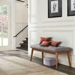 Dropping Crosley Landon Upholstered Bench Acorn - CF6019-AC - The Home Selection