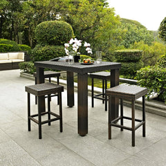 Dropping Crosley Palm Harbor 5pc Outdoor Wicker Counter Height Dining Set Brown - KO70010BR - The Home Selection