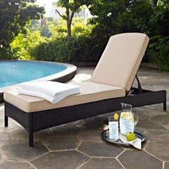 Dropping Crosley Palm Harbor 76 Inch Outdoor Wicker Chaise Lounge - KO70093BR - The Home Selection