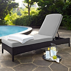 Dropping Crosley Palm Harbor 76 Inch Outdoor Wicker Chaise Lounge - KO70093BR - The Home Selection