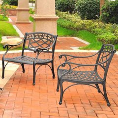 Dropping Crosley Sedona 60 Inch 2pc Outdoor Chair Set Black - KO60006BK - The Home Selection