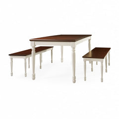 Dropping Crosley Shelby 3 Piece Dining Set Distressed-White - KF20006-WH - The Home Selection
