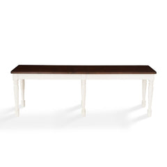 Dropping Crosley Shelby 54 Inch Dining Bench Distressed-White - CF501118-WH - The Home Selection