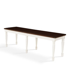 Dropping Crosley Shelby 54 Inch Dining Bench Distressed-White - CF501118-WH - The Home Selection