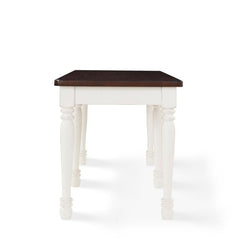 Dropping Crosley Shelby 54 Inch Dining Bench Distressed-White - CF501118-WH - The Home Selection