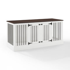 Dropping Crosley Winslow Medium Credenza Pet Crate - CF4501-WH - The Home Selection