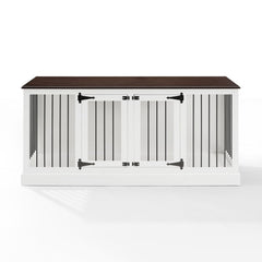 Dropping Crosley Winslow Medium Credenza Pet Crate - CF4501-WH - The Home Selection