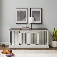 Dropping Crosley Winslow Medium Credenza Pet Crate - CF4501-WH - The Home Selection