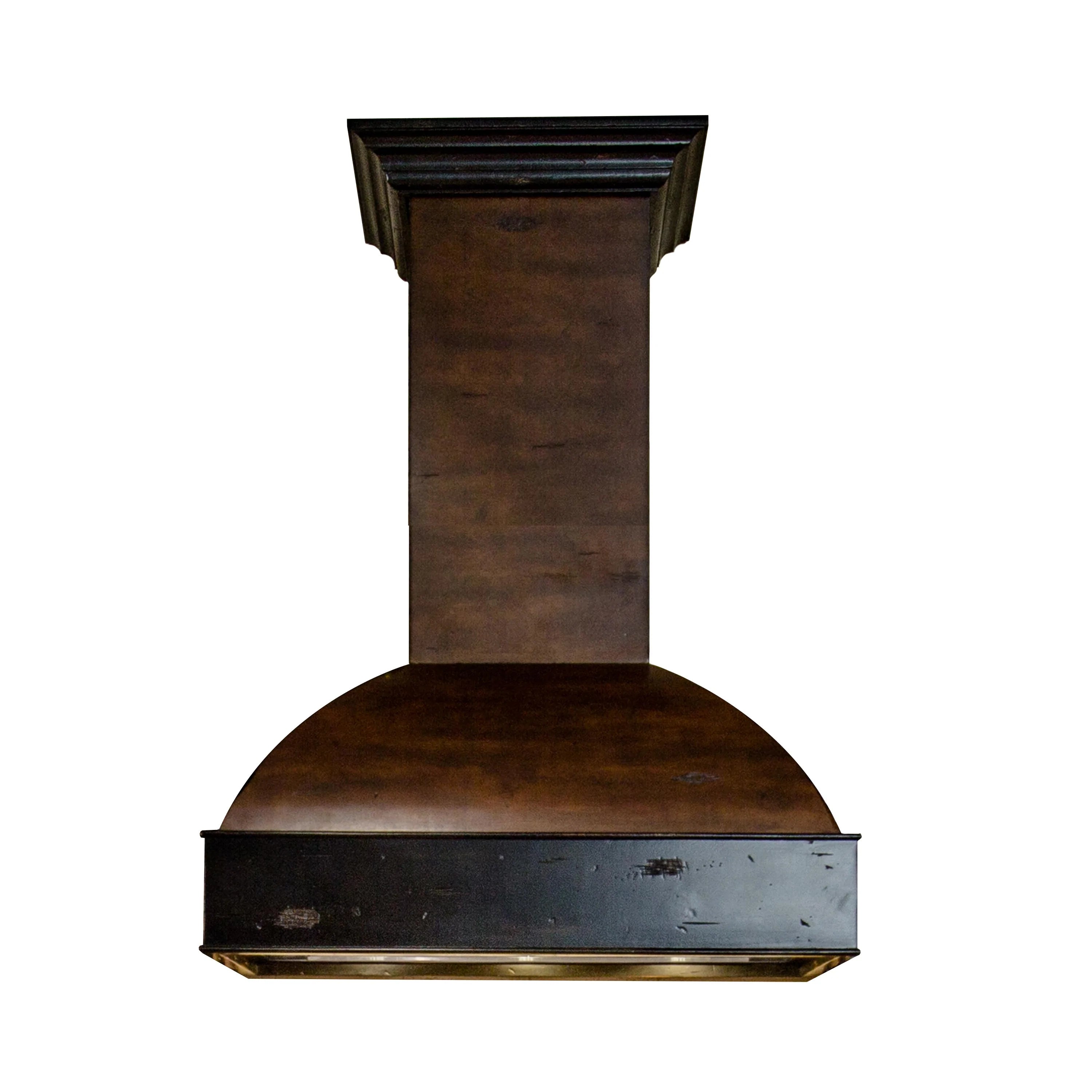 ZLINE 36" Wooden Wall Mount Range Hood in Antigua and Walnut - Includes Remote Motor