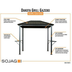 Sojag Dakota Grill Gazebo 6x8 ft. - 500-9166873
