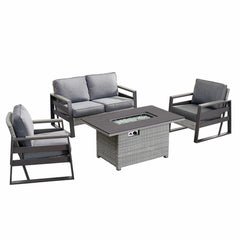 Deko Living Tricarico Outdoor Patio Set & Firepit - COP30901 - The Home Selection
