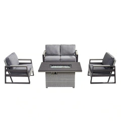 Deko Living Tricarico Outdoor Patio Set & Firepit - COP30901 - The Home Selection