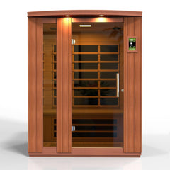 Dynamic Lugano 3 Person Ultra Low EMF FAR Infrared Sauna - DYN-6336-02 Elite - The Home Selection