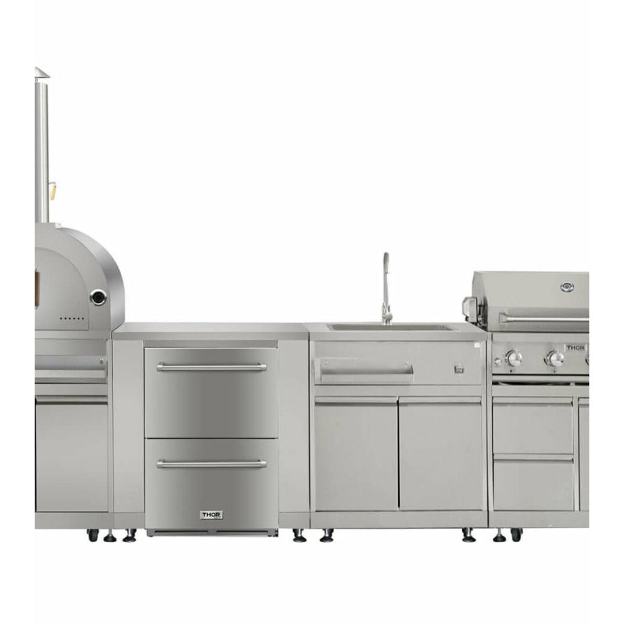 Thor Kitchen 35 Inch Outdoor Kitchen Refrigerator Cabinet in Stainless Steel - MK02SS304