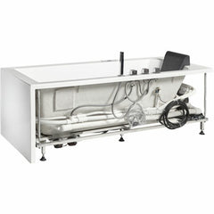 EAGO 5 ft Acrylic White Rectangular Whirlpool Bathtub w Fixtures - AM154ETL-R5 - The Home Selection