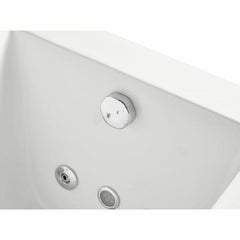 EAGO 5 ft Acrylic White Rectangular Whirlpool Bathtub w Fixtures - AM154ETL-R5 - The Home Selection