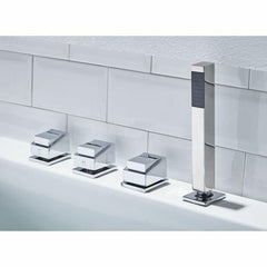 EAGO 5 ft Acrylic White Rectangular Whirlpool Bathtub w Fixtures - AM154ETL-R5 - The Home Selection
