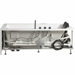 EAGO 5 ft Acrylic White Rectangular Whirlpool Bathtub w Fixtures - AM154ETL-R5 - The Home Selection