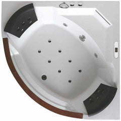 EAGO 5 ft Clear Rounded Corner Acrylic Whirlpool Bathtub for Two - AM197ETL - The Home Selection