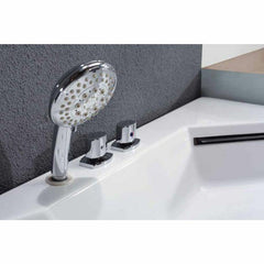 EAGO 5 ft Clear Rounded Corner Acrylic Whirlpool Bathtub for Two - AM197ETL - The Home Selection