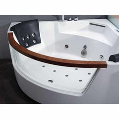 EAGO 5 ft Clear Rounded Corner Acrylic Whirlpool Bathtub for Two - AM197ETL - The Home Selection
