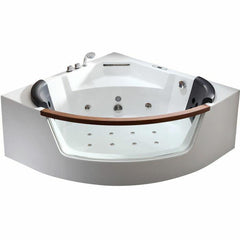 EAGO 5 ft Clear Rounded Corner Acrylic Whirlpool Bathtub for Two - AM197ETL - The Home Selection