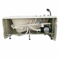 EAGO 57'' White Acrylic Jetted Whirlpool Bathtub W/ Fixtures - AM175-L - The Home Selection