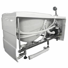 EAGO 57'' White Acrylic Jetted Whirlpool Bathtub W/ Fixtures - AM175-L - The Home Selection