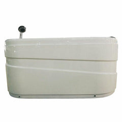 EAGO 57'' White Acrylic Jetted Whirlpool Bathtub W/ Fixtures - AM175-L - The Home Selection