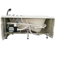 EAGO 57'' White Acrylic Jetted Whirlpool Bathtub W/ Fixtures - AM175-R - The Home Selection