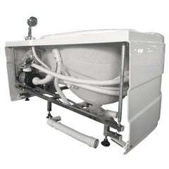 EAGO 57'' White Acrylic Jetted Whirlpool Bathtub W/ Fixtures - AM175-R - The Home Selection