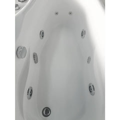 EAGO 57'' White Acrylic Jetted Whirlpool Bathtub W/ Fixtures - AM175-R - The Home Selection