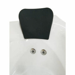 EAGO 59" Single Person Corner White Acrylic Whirlpool Bath Tub - AM161-L - The Home Selection