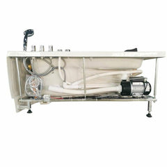 EAGO 59" Single Person Corner White Acrylic Whirlpool BathTub - AM161-R - The Home Selection