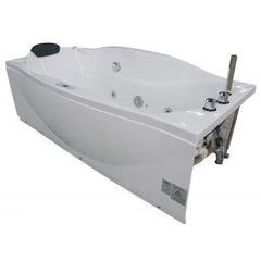 EAGO 6 ft Left Drain Acrylic White Whirlpool Bathtub w Fixtures - AM189ETL-R - The Home Selection