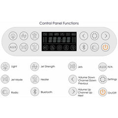 EAGO 6 ft Left Drain Acrylic White Whirlpool Bathtub w Fixtures - AM189ETL-R - The Home Selection