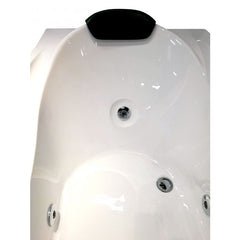 EAGO 6 ft Left Drain Acrylic White Whirlpool Bathtub w Fixtures - AM189ETL-R - The Home Selection