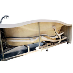 EAGO 6 ft Left Drain Acrylic White Whirlpool Bathtub w Fixtures - AM189ETL-R - The Home Selection