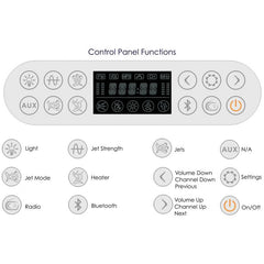 EAGO 6 ft Right Drain Acrylic White Whirlpool Bathtub w Fixtures - AM189ETL-L - The Home Selection