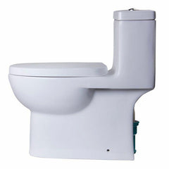 EAGO Dual Flush High Efficiency Low Flush Eco-Friendly White Toilet - TB359 - The Home Selection