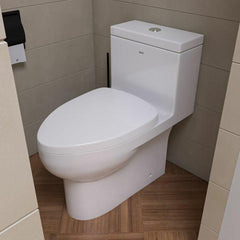 EAGO Dual Flush High Efficiency Low Flush Eco-Friendly White Toilet - TB359 - The Home Selection