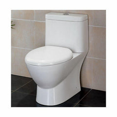 EAGO Elongated One Piece Dual Flush High Efficiency Low Flush White Toilet - TB346 - The Home Selection