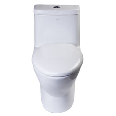 EAGO Elongated One Piece Dual Flush High Efficiency Low Flush White Toilet - TB346 - The Home Selection